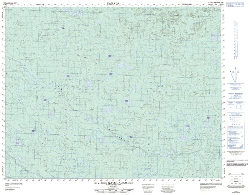 032M01 - RIVIERE NATOUACAMISIE - Topographic Map