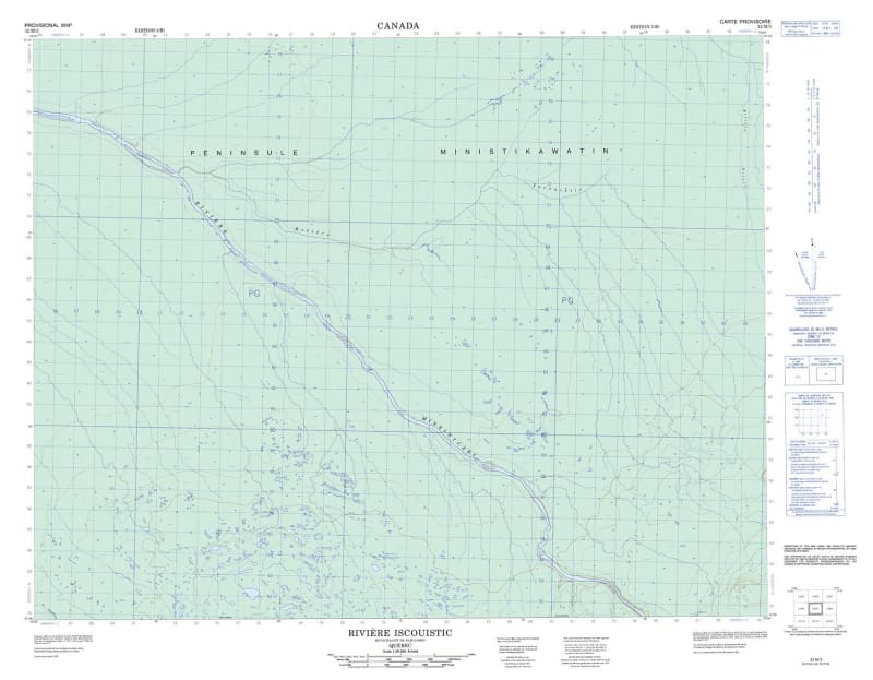 032M03 - RIVIERE ISCOUISTIC - Topographic Map