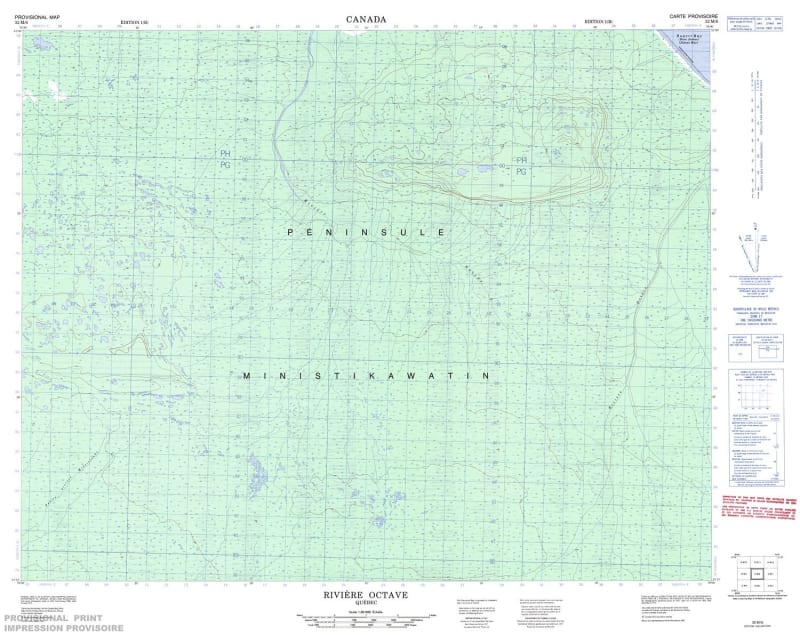 032M06 - RIVIERE OCTAVE - Topographic Map