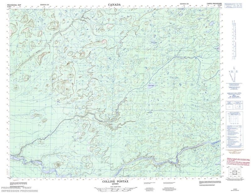 032M09 - COLLINE PONTAX - Topographic Map