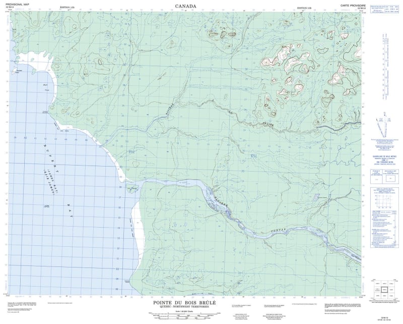 032M10 - POINTE DU BOIS BRêLE - Topographic Map