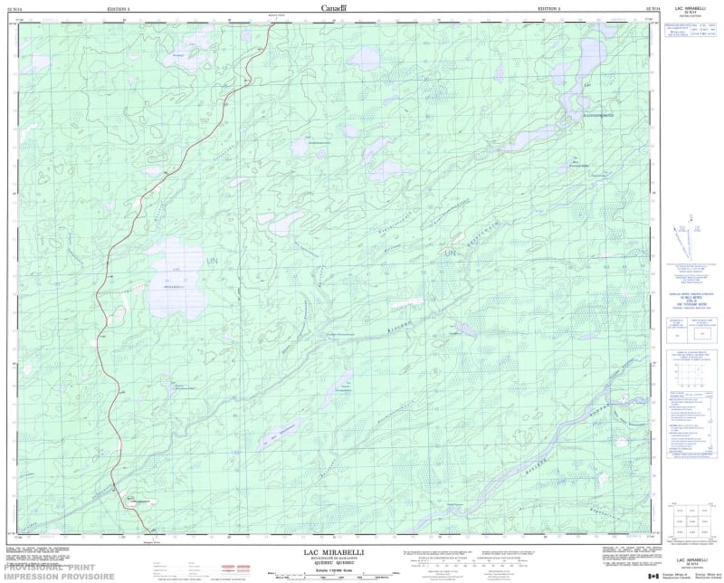 032N14 - LAC MIRABELLI - Topographic Map