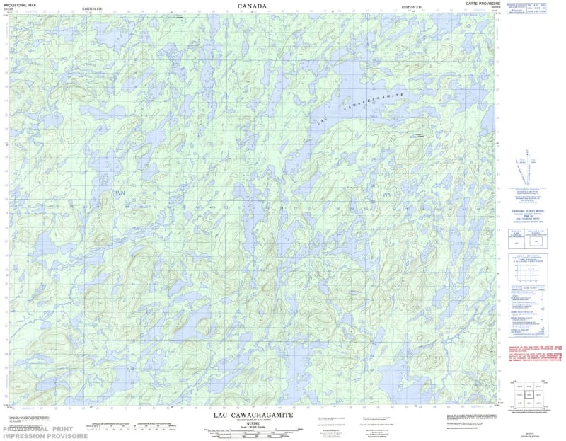 032O09 - LAC CAWACHAGAMITE - Topographic Map