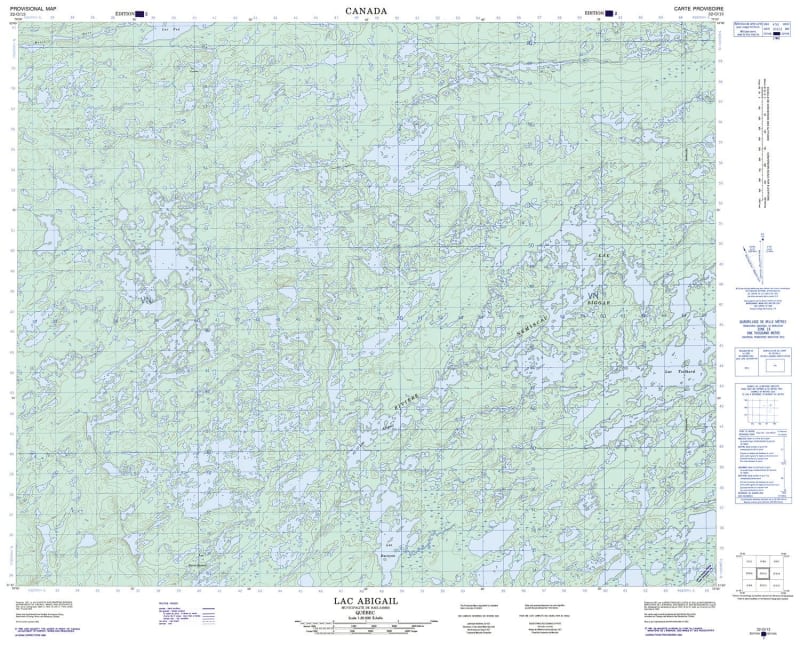 032O13 - LAC ABIGAIL - Topographic Map