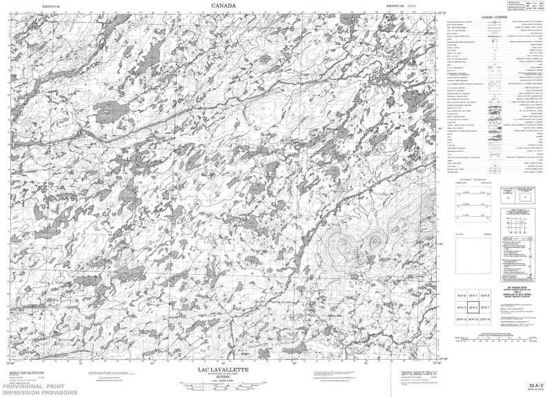 033A02 - LAC LAVALLETTE - Topographic Map