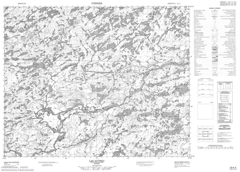 033A03 - LAC AUTRIC - Topographic Map