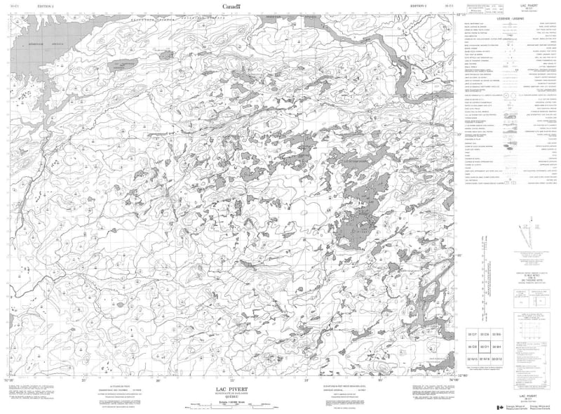 033C01 - LAC PIVERT - Topographic Map