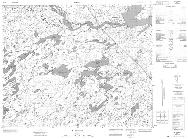 033C02 - LAC ANATACAU - Topographic Map