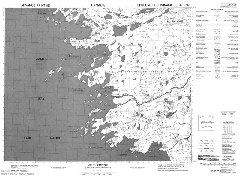 033D10 - VIEUX-COMPTOIR - Topographic Map