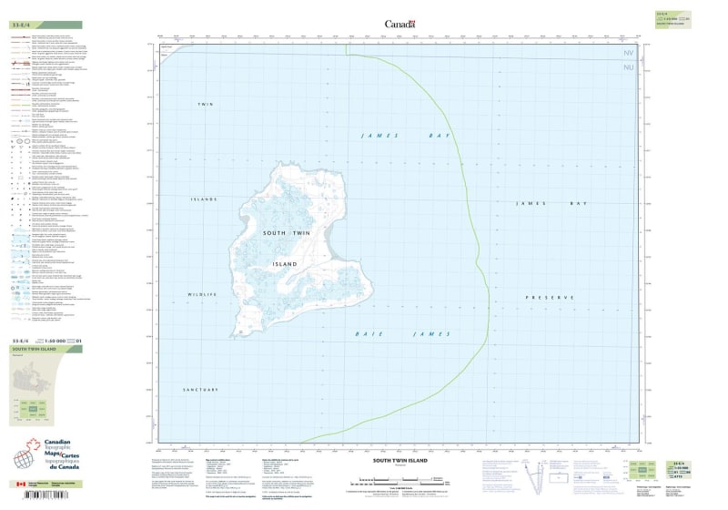 033E04 - SOUTH TWIN ISLAND - Topographic Map