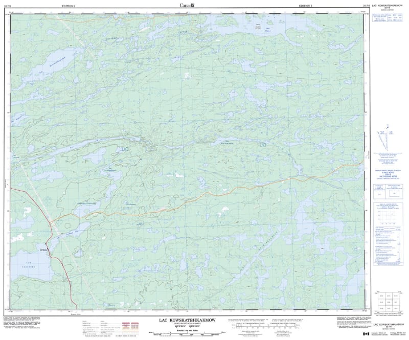 033F06 - LAC KOWSKATEHKAKMOW - Topographic Map