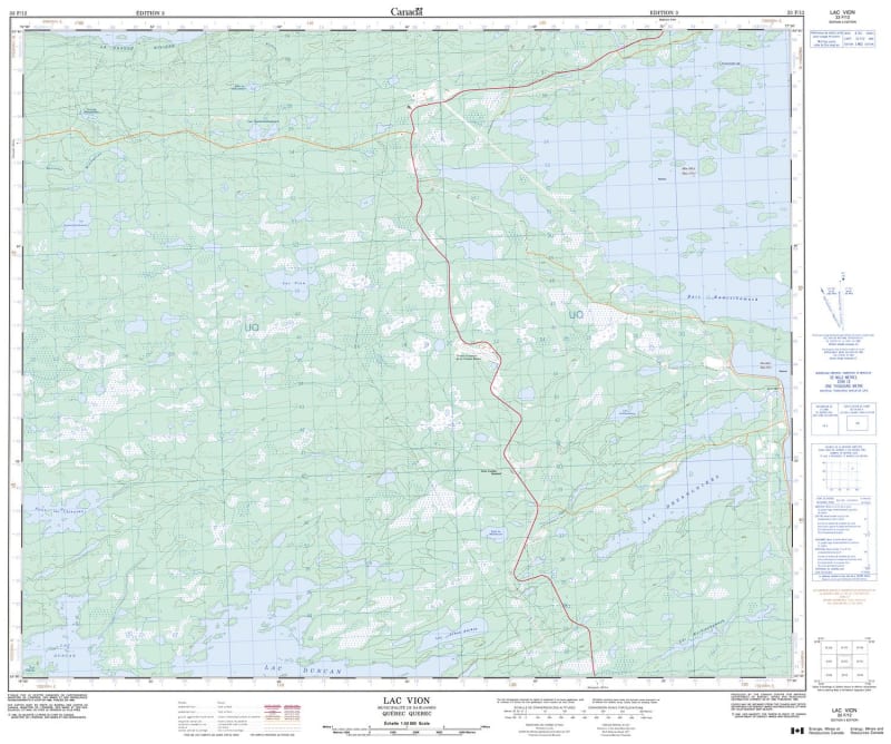 033F12 - LAC VION - Topographic Map