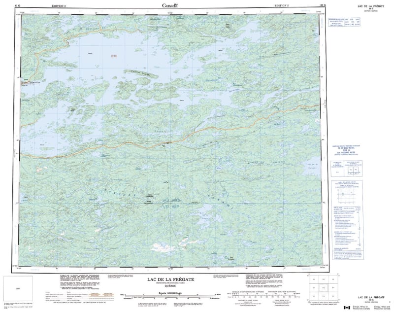033G - LAC DE LA FREGATE - Topographic Map