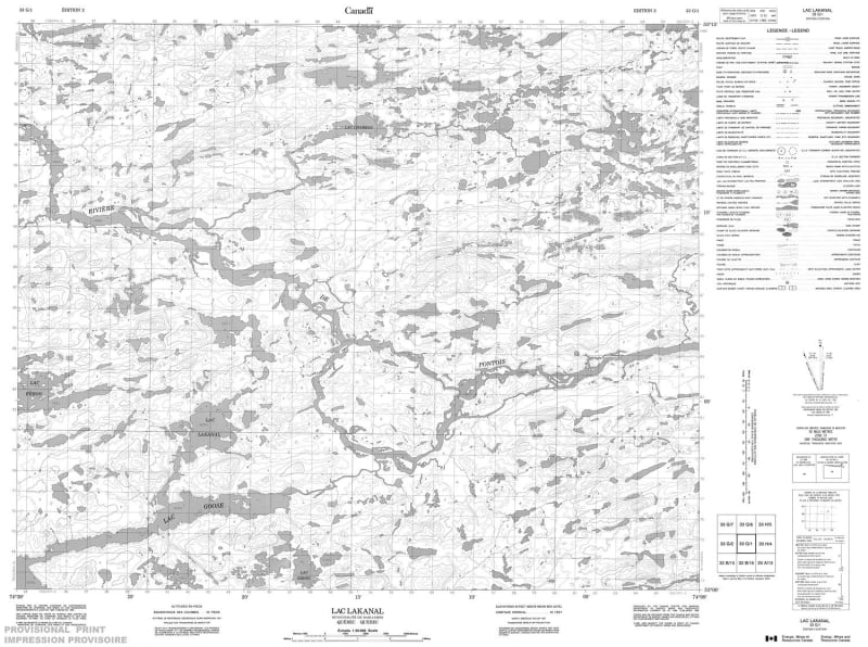 033G01 - LAC LAKANAL - Topographic Map