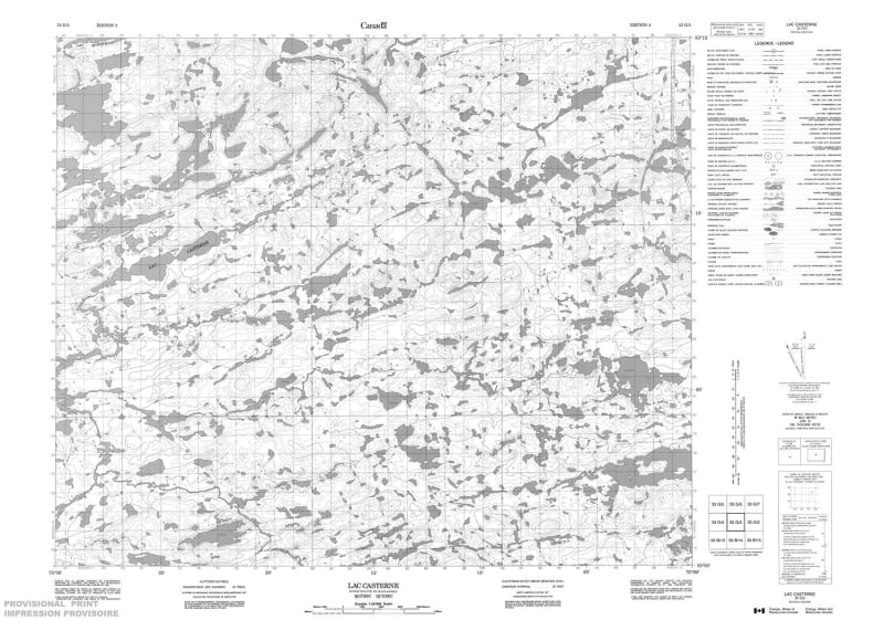 033G03 - LAC CASTERNE - Topographic Map