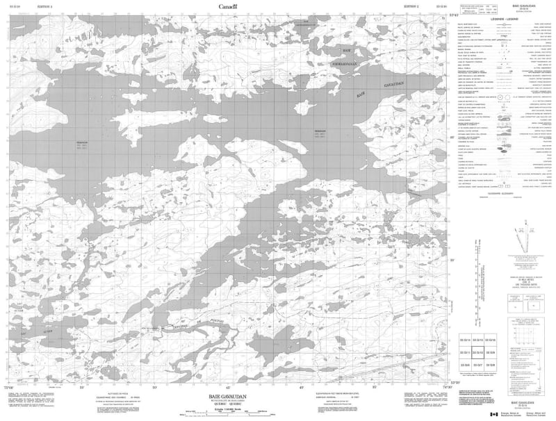 033G10 - BAIE GAVAUDAN - Topographic Map