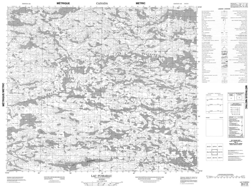 033I13 - LAC PUIBARAU - Topographic Map