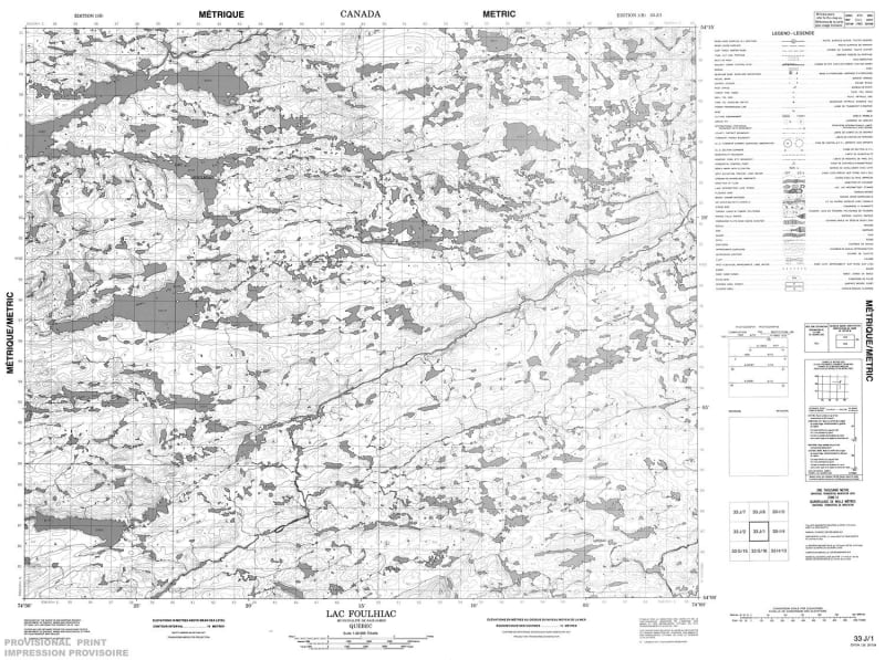 033J01 - LAC FOULHIAC - Topographic Map