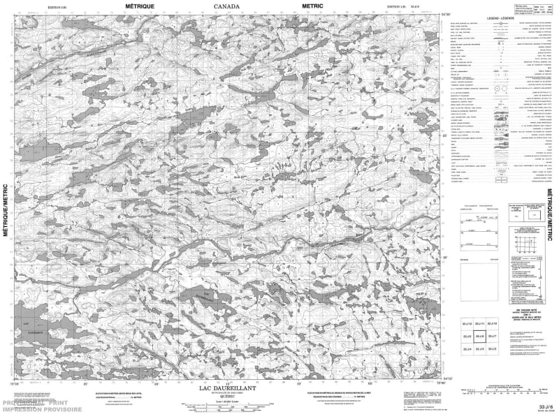 033J06 - LAC DAUREILLANT - Topographic Map