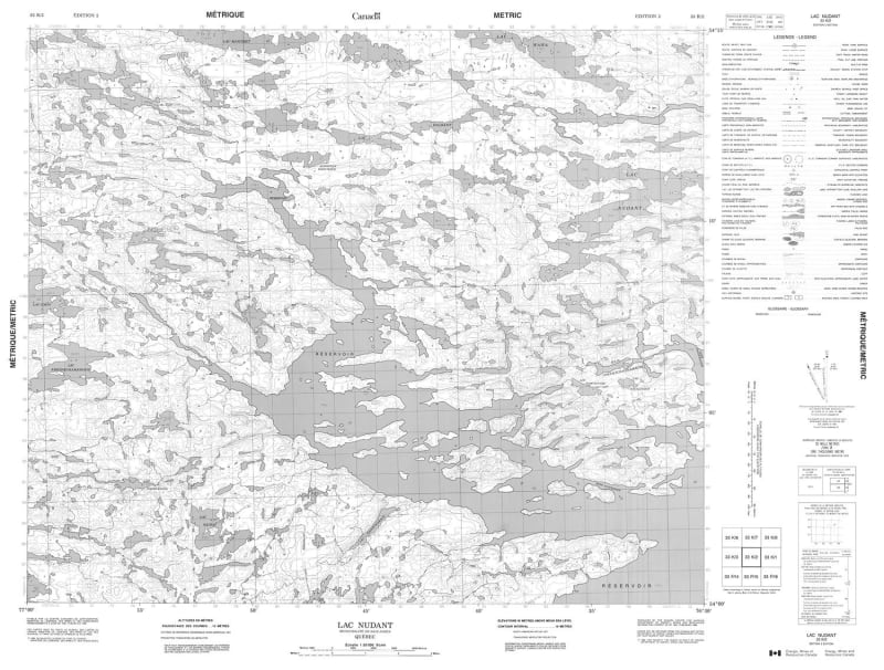 033K02 - LAC NUDANT - Topographic Map