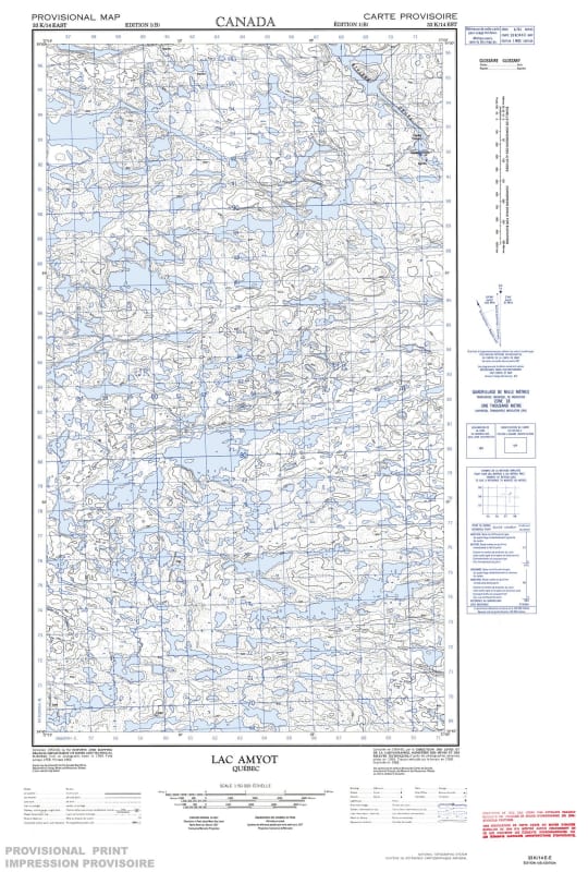 033K14E - LAC AMYOT - Topographic Map