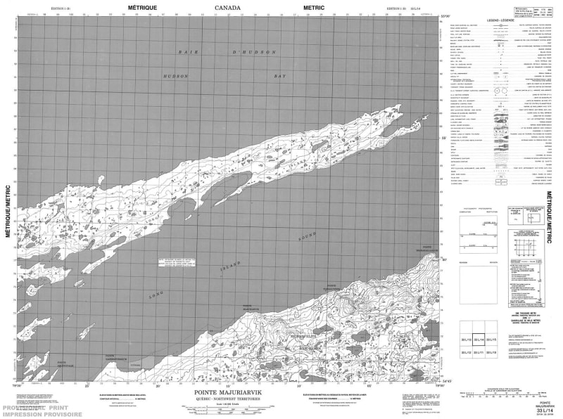 033L14 - POINTE MAJURIARVIK - Topographic Map