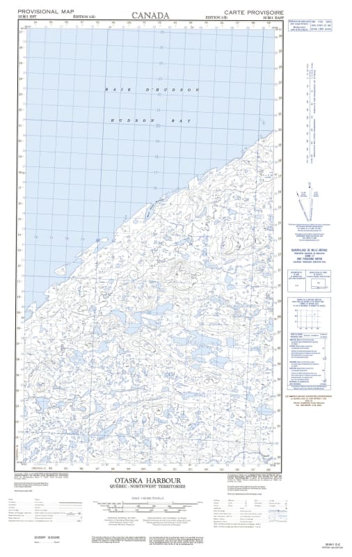 033M01E - OTASKA HARBOUR - Topographic Map