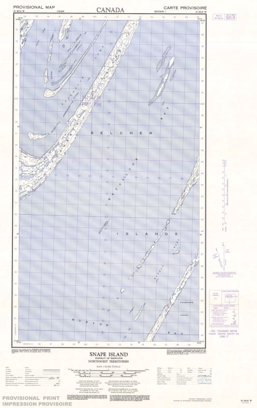 033M14W - SNAPE ISLAND - Topographic Map
