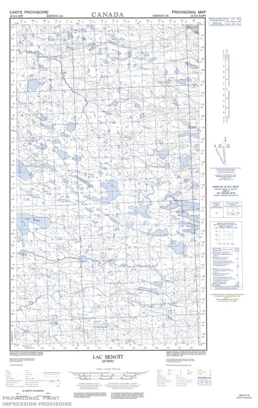 033N04E - LAC BENOIT - Topographic Map