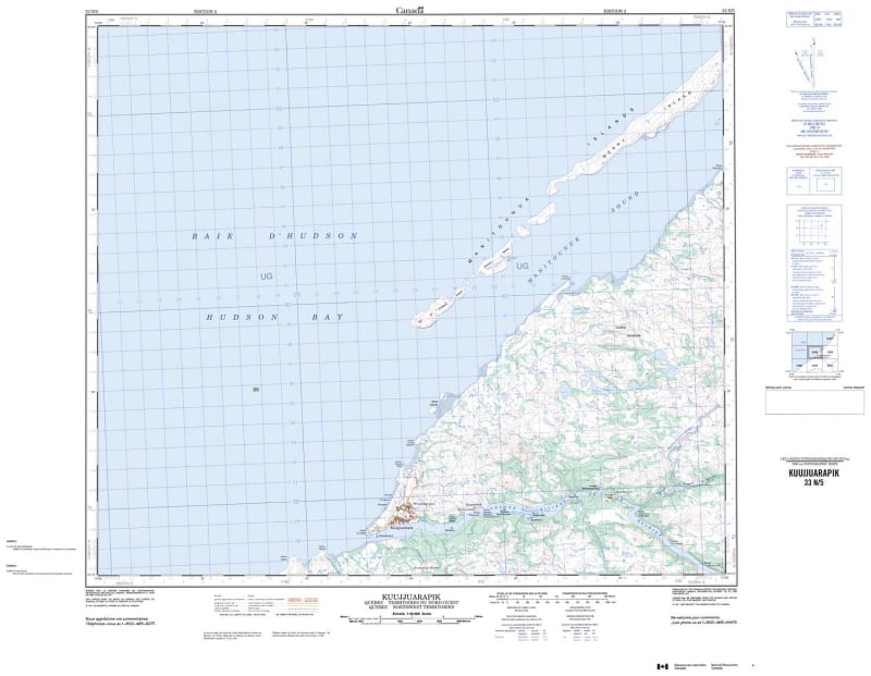 033N05 - KUUJJUARAPIK - Topographic Map