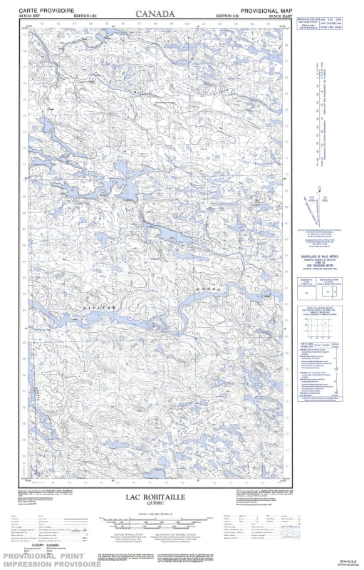 033N10E - LAC ROBITAILLE - Topographic Map