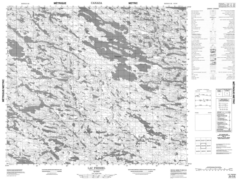 033O06 - LAC FRESSEL - Topographic Map