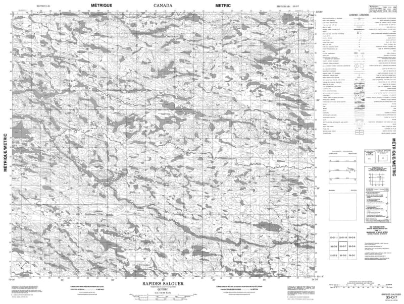 033O07 - RAPIDES SALOUER - Topographic Map