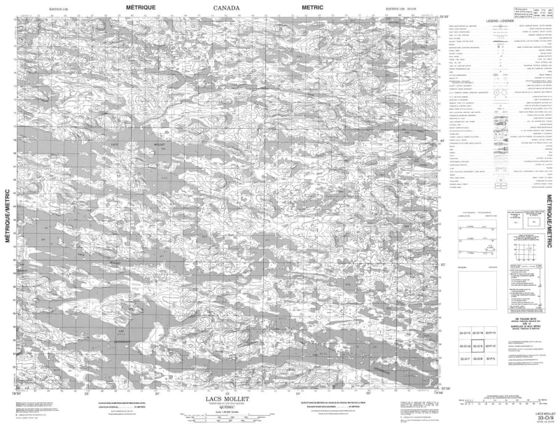 033O09 - LACS MOLLET - Topographic Map