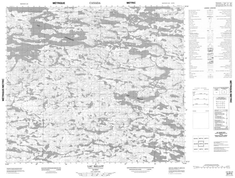 033P05 - LAC RELLOT - Topographic Map