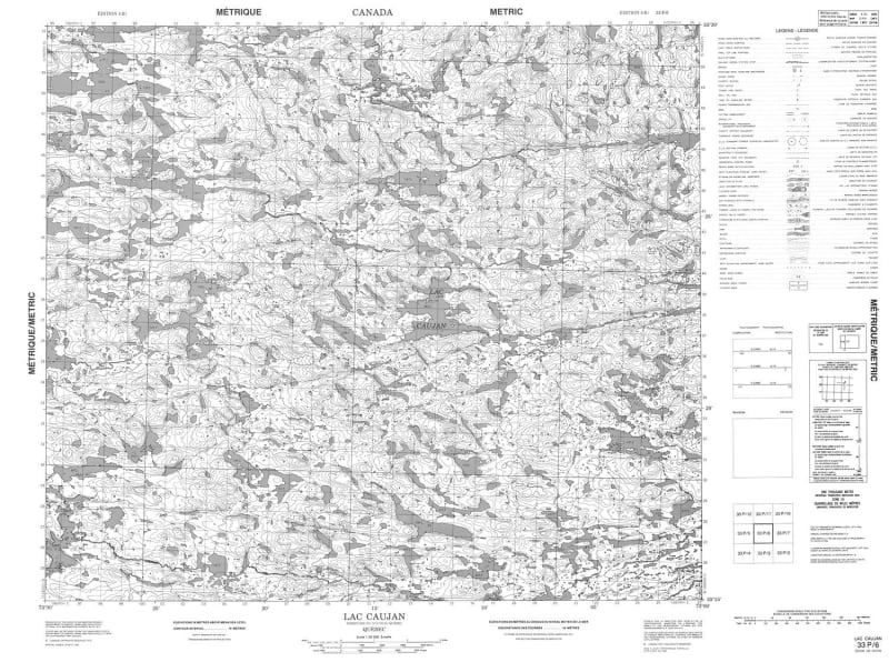 033P06 - LAC CAUJAN - Topographic Map