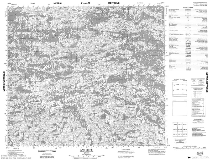 033P16 - LAC SIRVE - Topographic Map