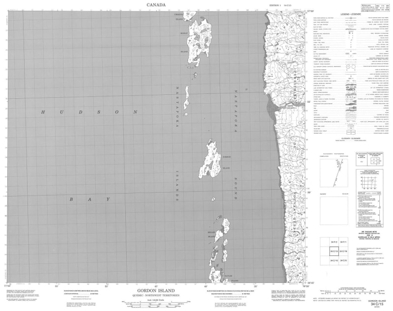 034C15 - GORDON ISLAND - Topographic Map