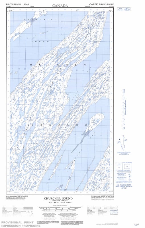 034D04E - CHURCHILL SOUND - Topographic Map