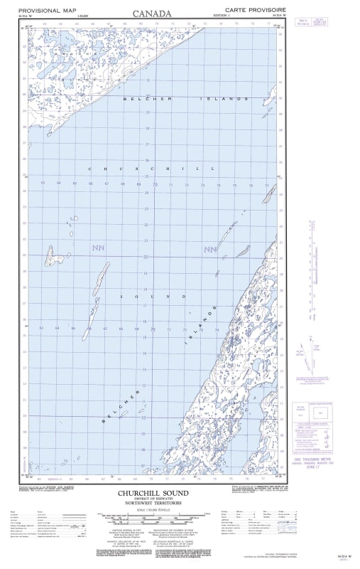034D04W - CHURCHILL SOUND - Topographic Map