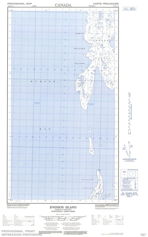 034D12E - JOHNSON ISLAND - Topographic Map