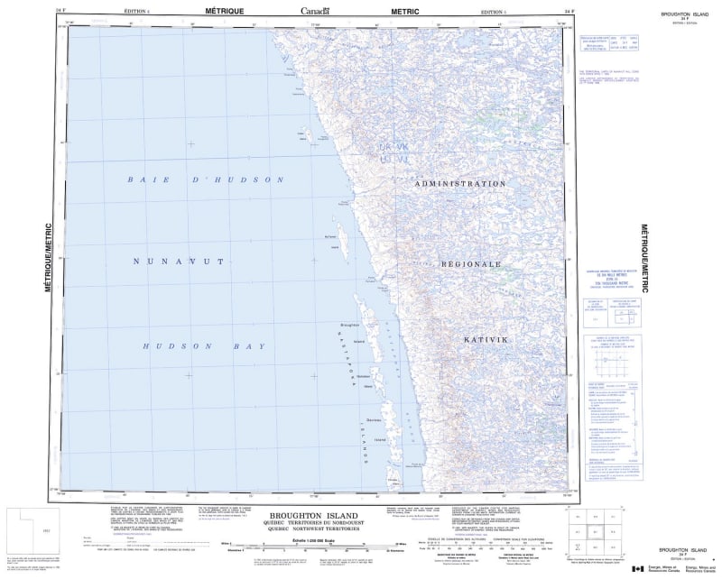 034F - BROUGHTON ISLAND - Topographic Map