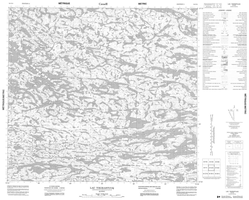 034G04 - LAC TIKIRARTUUQ - Topographic Map