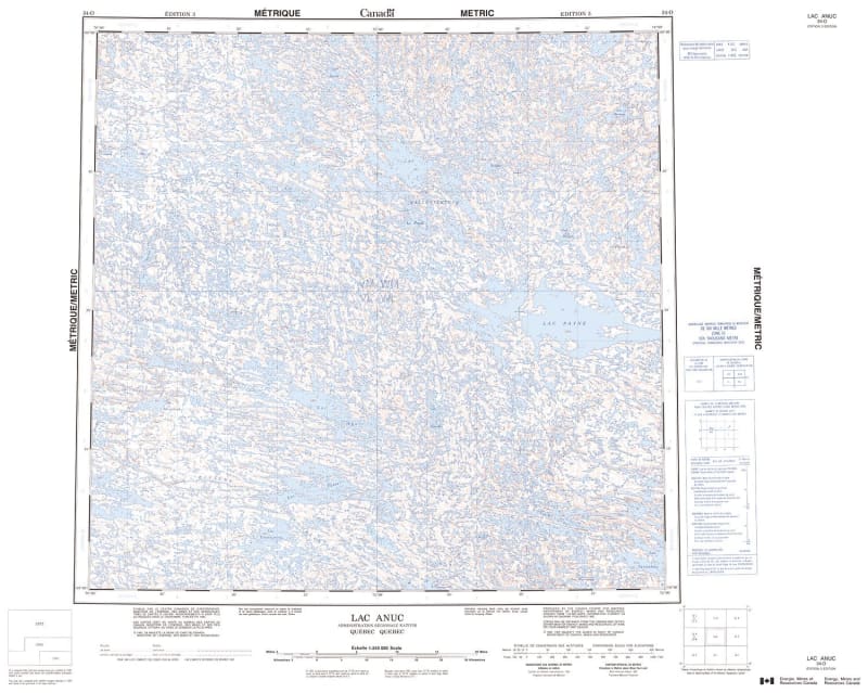 034O - LAC ANUC - Topographic Map