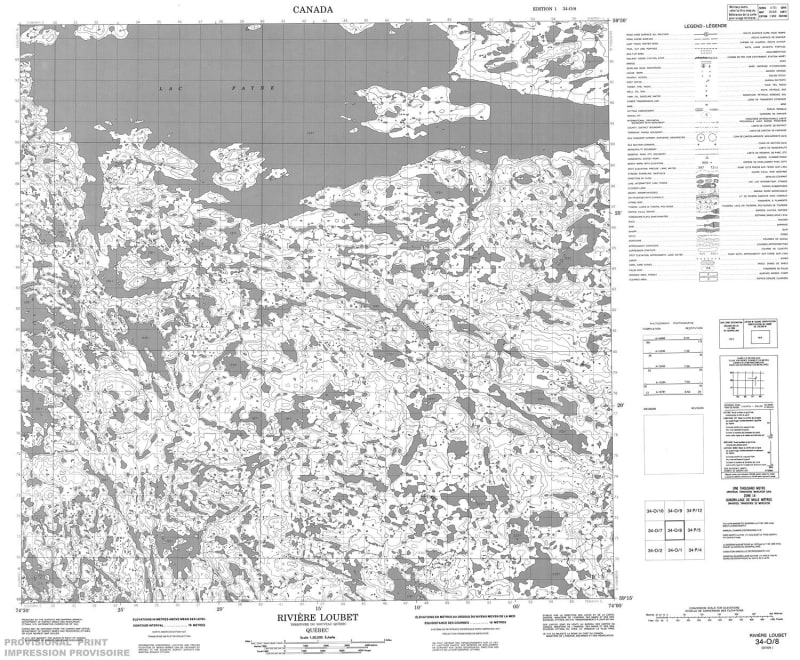 034O08 - RIVIERE LOUBET - Topographic Map