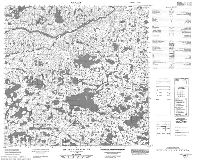 034P02 - RIVIERE KUGAJARALUK - Topographic Map