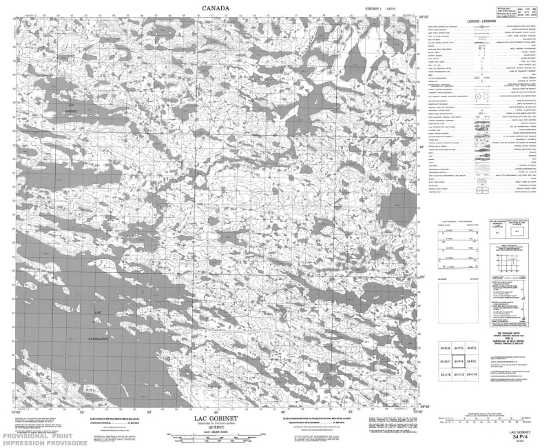 034P04 - LAC GOBINET - Topographic Map