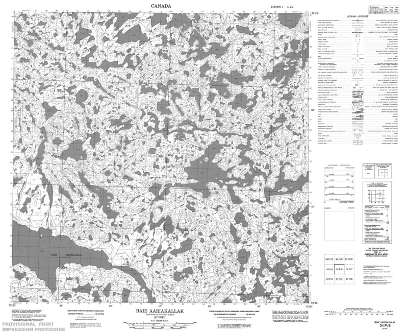 034P06 - BAIE AARIAKALLAK - Topographic Map