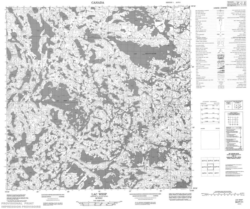 034P11 - LAC WESP - Topographic Map