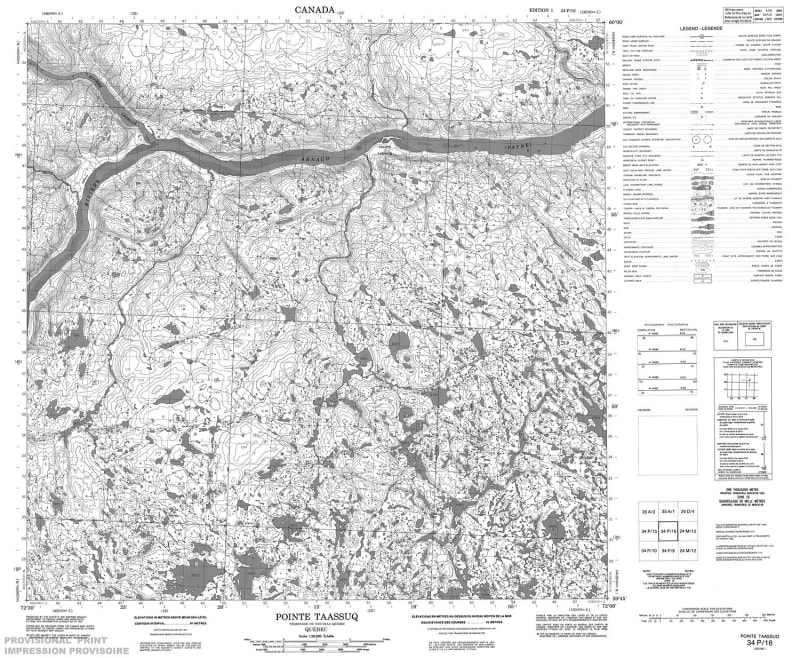 034P16 - POINTE TAASSUQ - Topographic Map